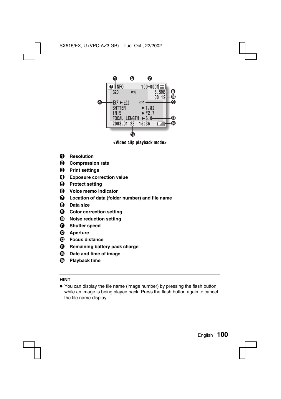 Sanyo VPC-AZ3 EX User Manual | Page 103 / 207