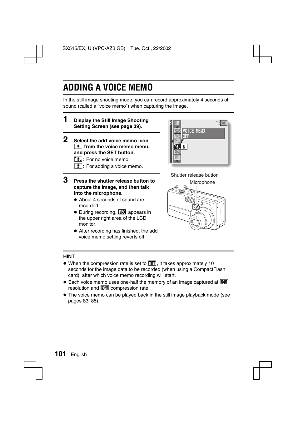 Sanyo VPC-AZ3 EX User Manual | Page 104 / 207