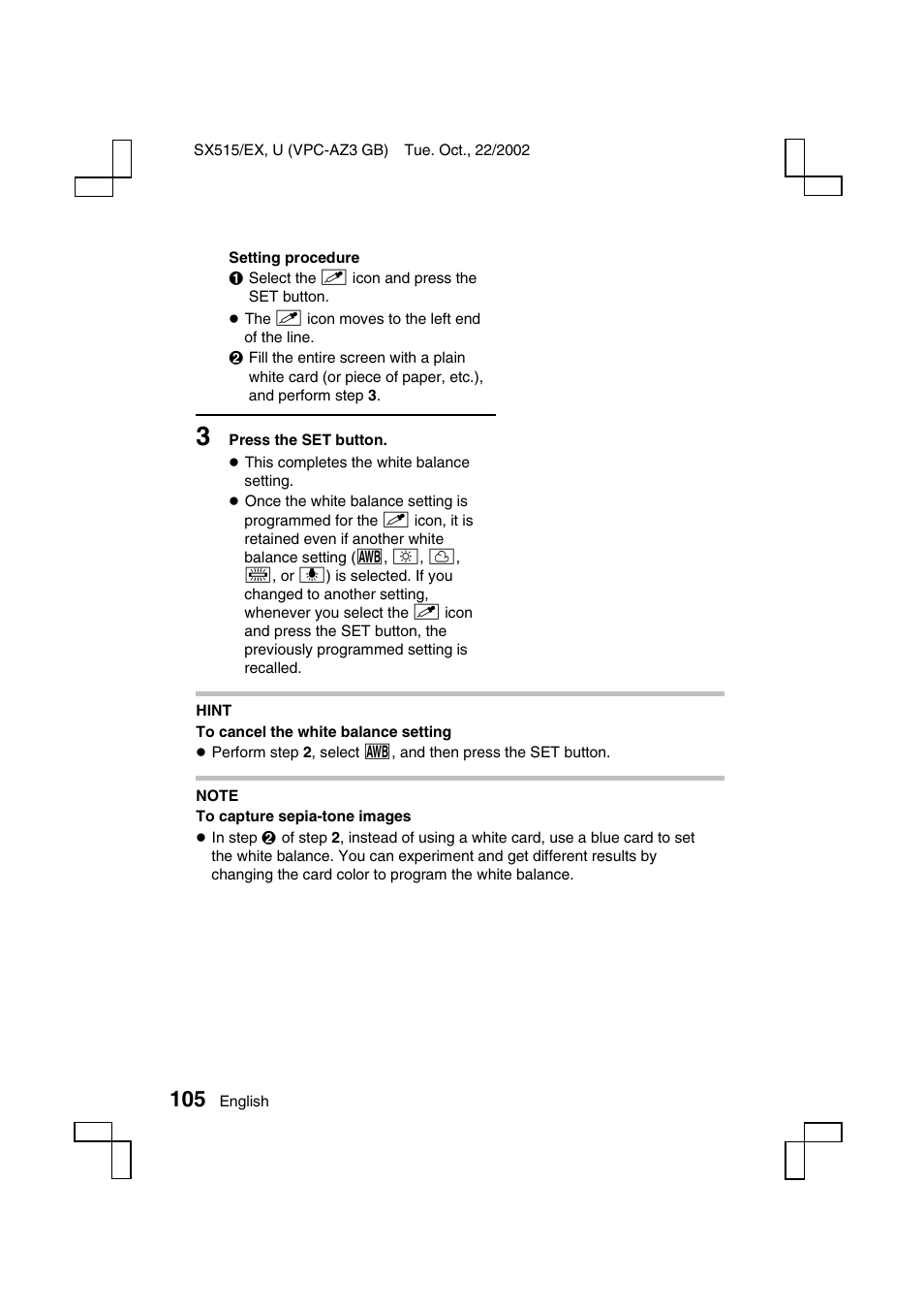 Sanyo VPC-AZ3 EX User Manual | Page 108 / 207