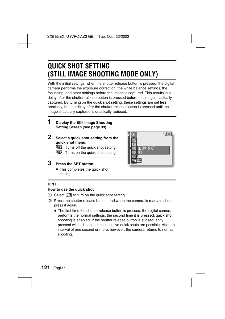 Sanyo VPC-AZ3 EX User Manual | Page 124 / 207