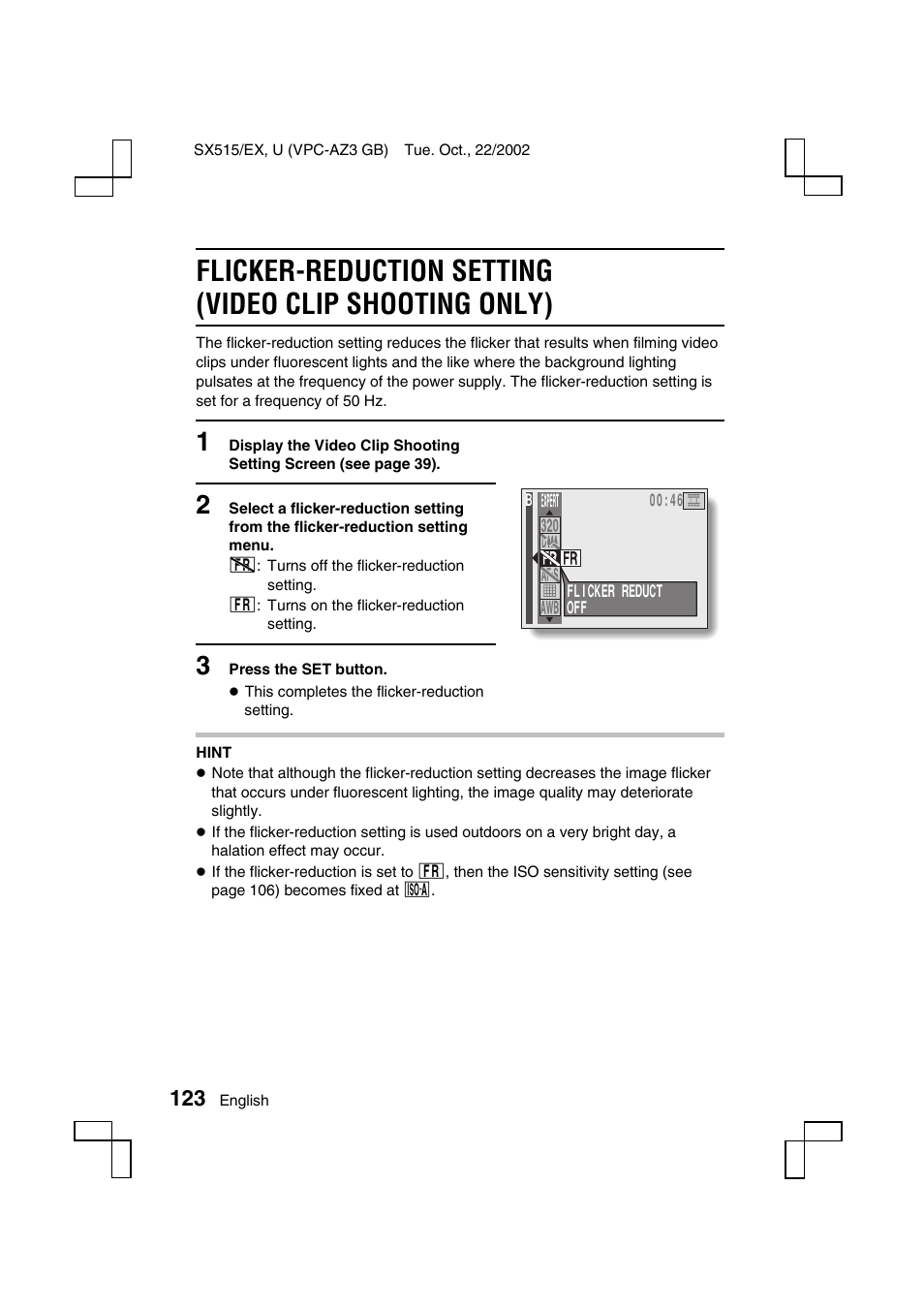 Sanyo VPC-AZ3 EX User Manual | Page 126 / 207