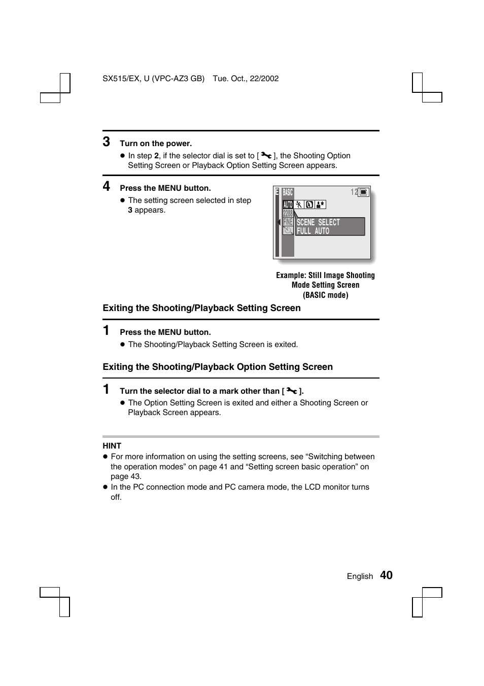 Sanyo VPC-AZ3 EX User Manual | Page 43 / 207