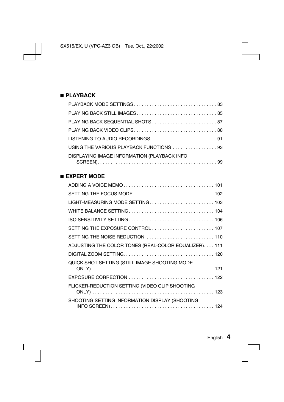 Sanyo VPC-AZ3 EX User Manual | Page 7 / 207