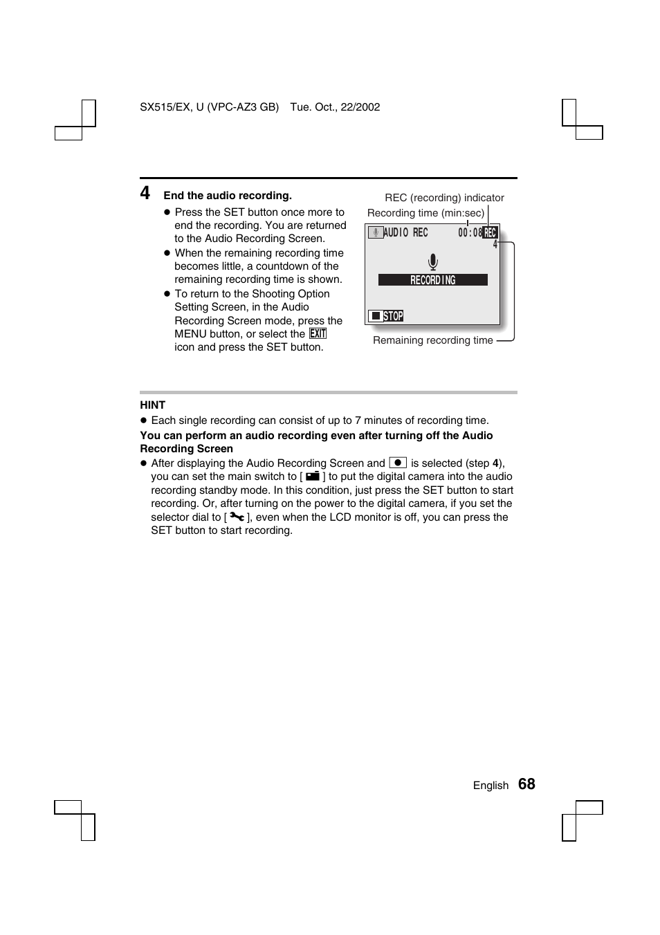 Sanyo VPC-AZ3 EX User Manual | Page 71 / 207