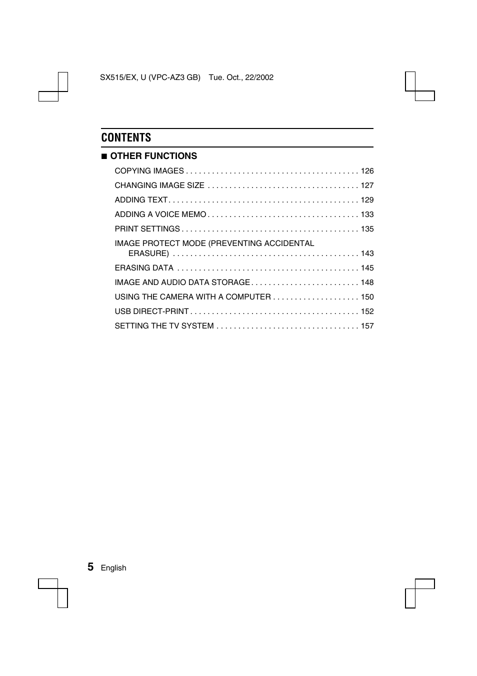 Sanyo VPC-AZ3 EX User Manual | Page 8 / 207