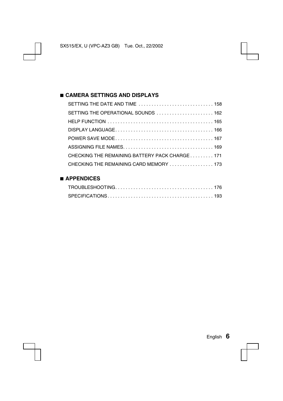 Sanyo VPC-AZ3 EX User Manual | Page 9 / 207