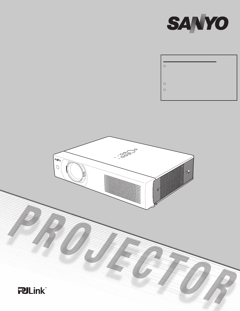 Sanyo PJ LINK PLC-XU106 User Manual | 79 pages