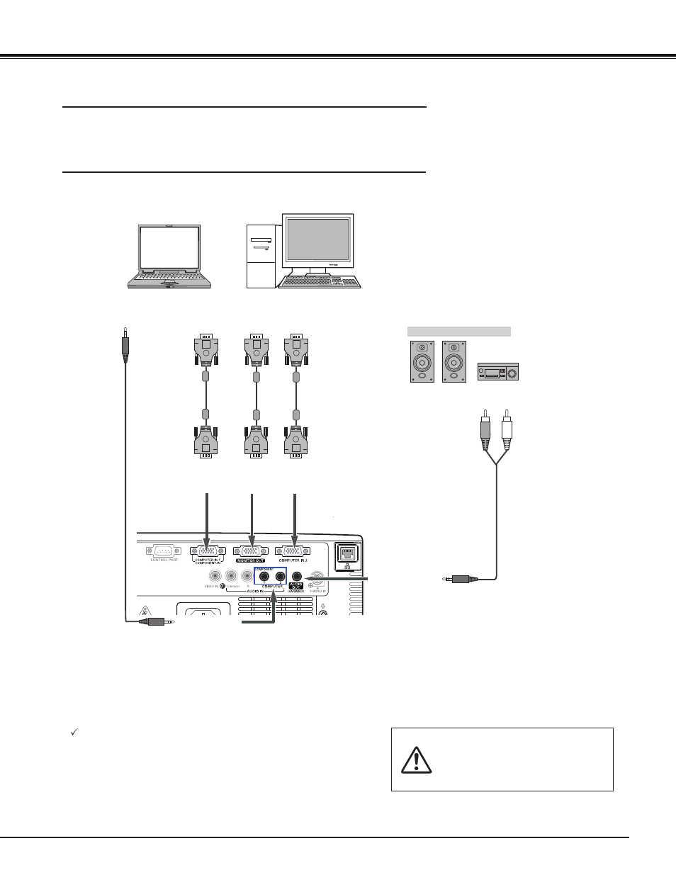 Connecting to a computer, Installation connecting to a computer | Sanyo PJ LINK PLC-XU106 User Manual | Page 15 / 79