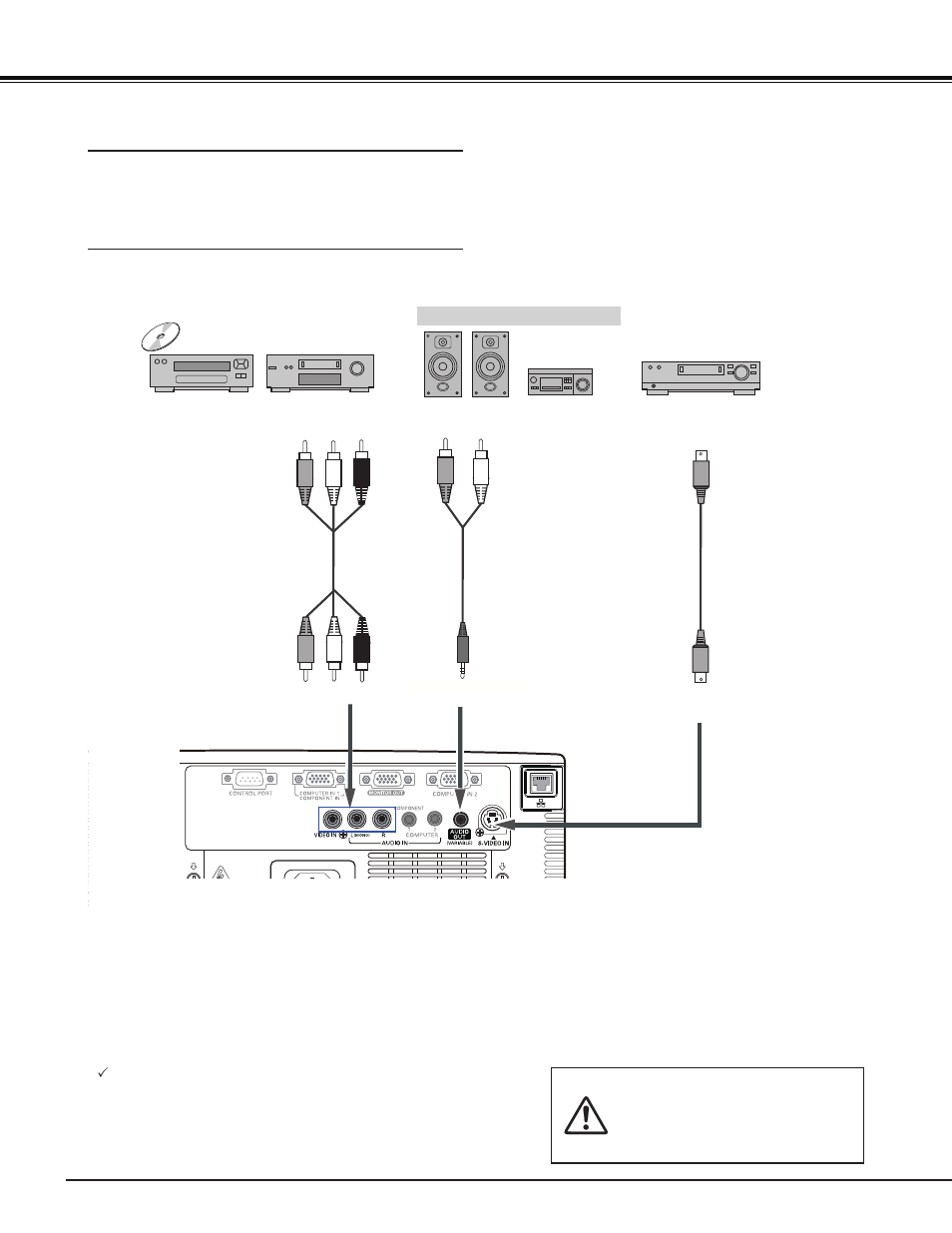 Connecting to video equipment, Installation connecting to video equipment | Sanyo PJ LINK PLC-XU106 User Manual | Page 16 / 79