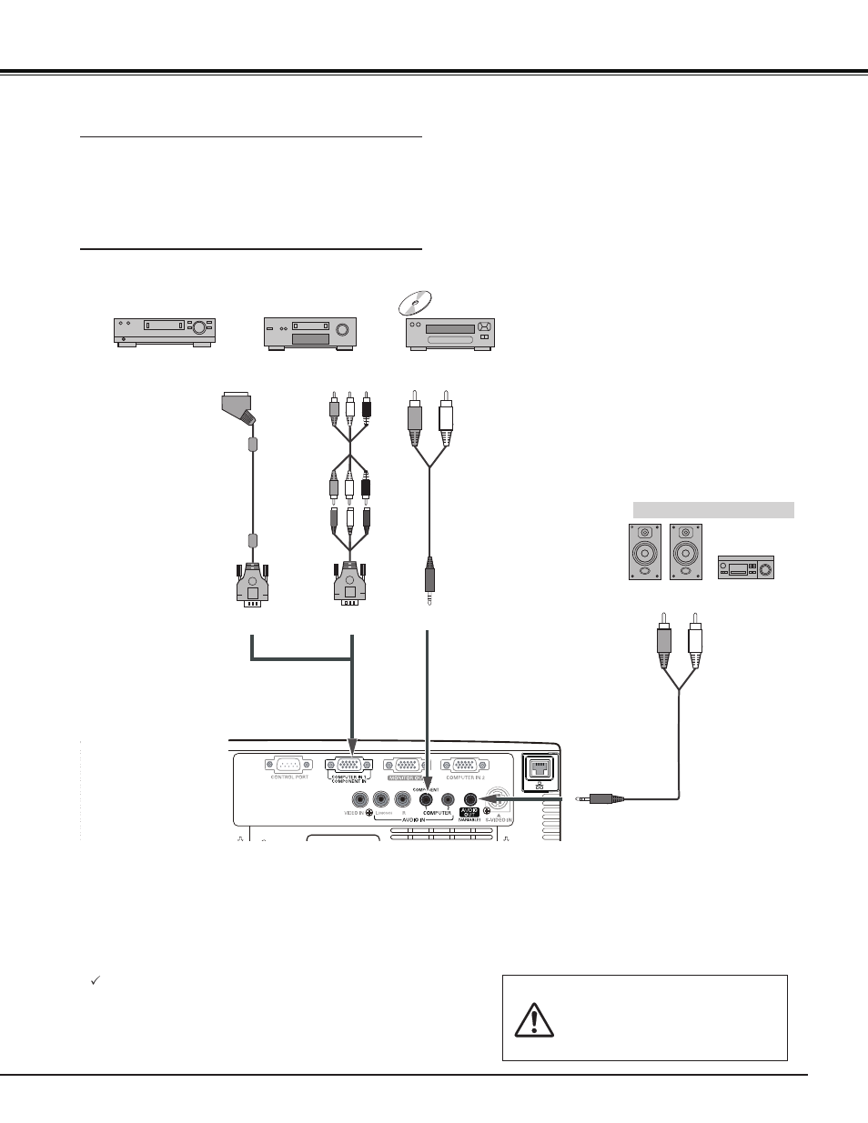 Connecting to component video equipment | Sanyo PJ LINK PLC-XU106 User Manual | Page 17 / 79