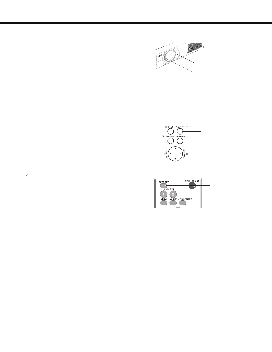 Zoom and focus adjustment, Auto setup function, Basic operation | Sanyo PJ LINK PLC-XU106 User Manual | Page 24 / 79