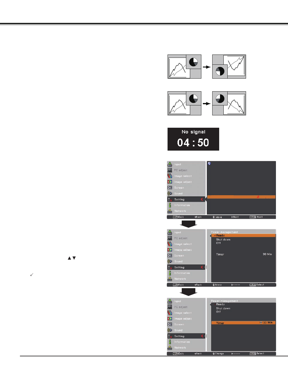 Setting | Sanyo PJ LINK PLC-XU106 User Manual | Page 52 / 79