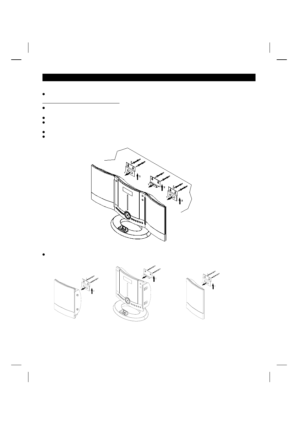 Installation (wall mounting) | Sanyo DTA-2680 User Manual | Page 12 / 30