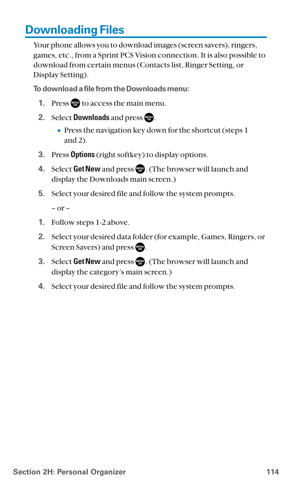 Downloading files | Sanyo SCP-7400 User Manual | Page 127 / 293