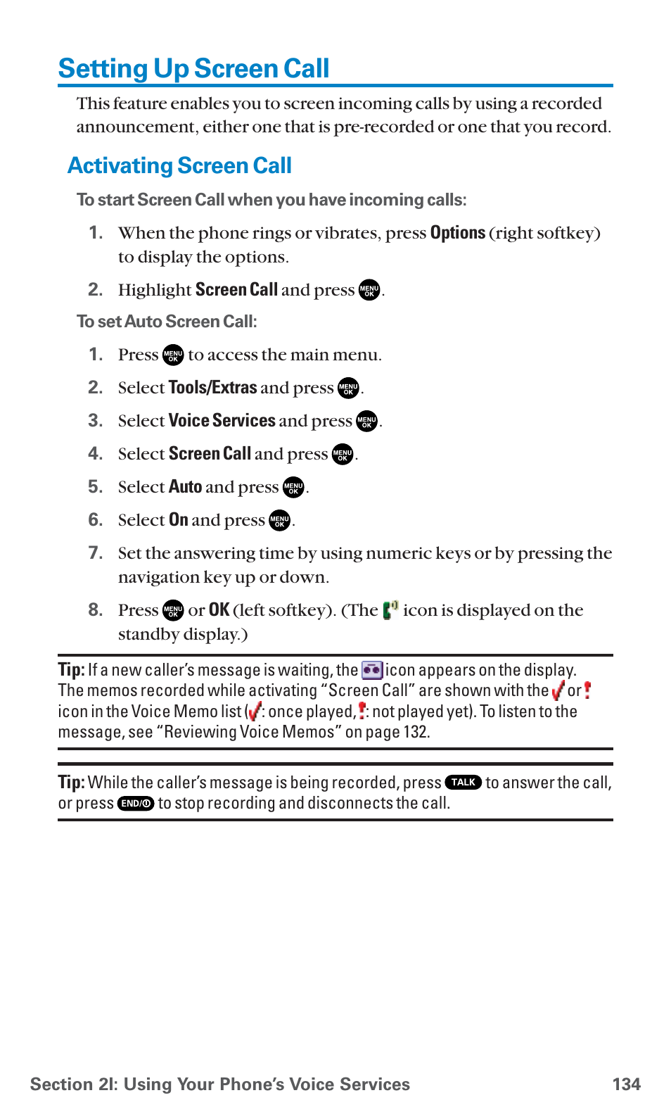 Setting up screen call, Activating screen call | Sanyo SCP-7400 User Manual | Page 147 / 293