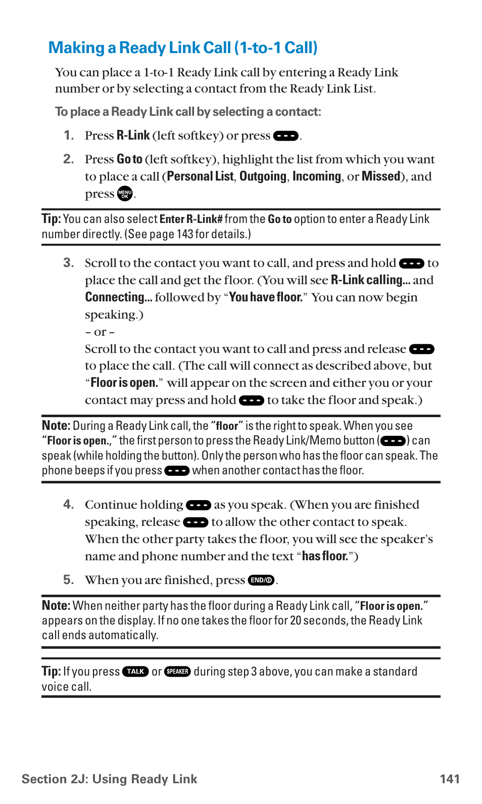 Making a ready link call (1-to-1 call) | Sanyo SCP-7400 User Manual | Page 154 / 293