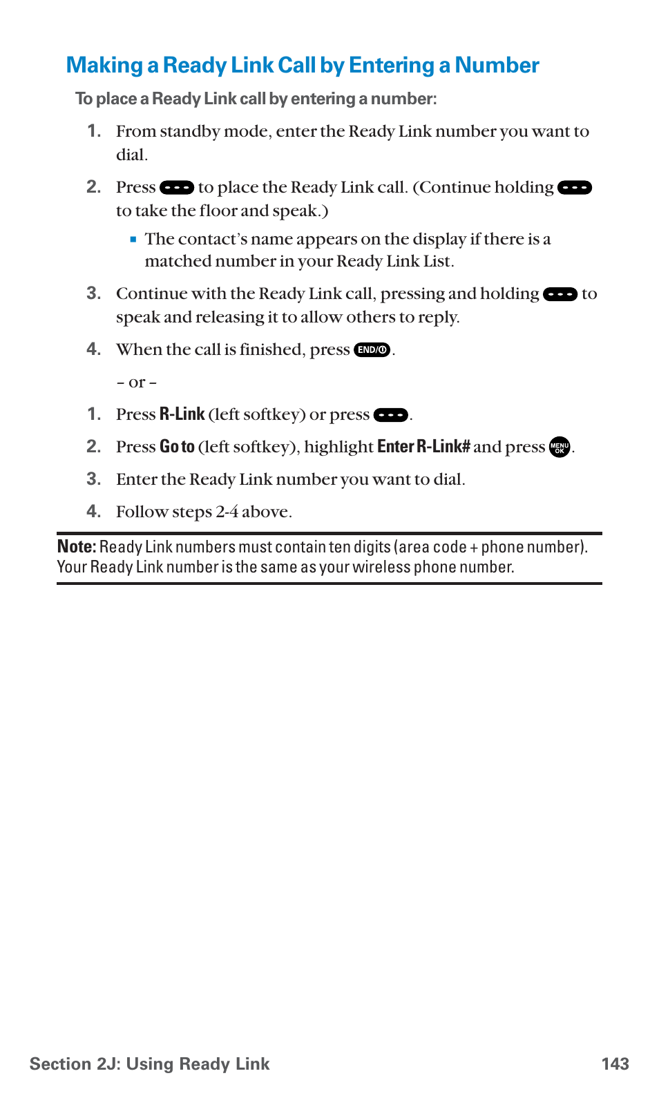 Making a ready link call by entering a number | Sanyo SCP-7400 User Manual | Page 156 / 293