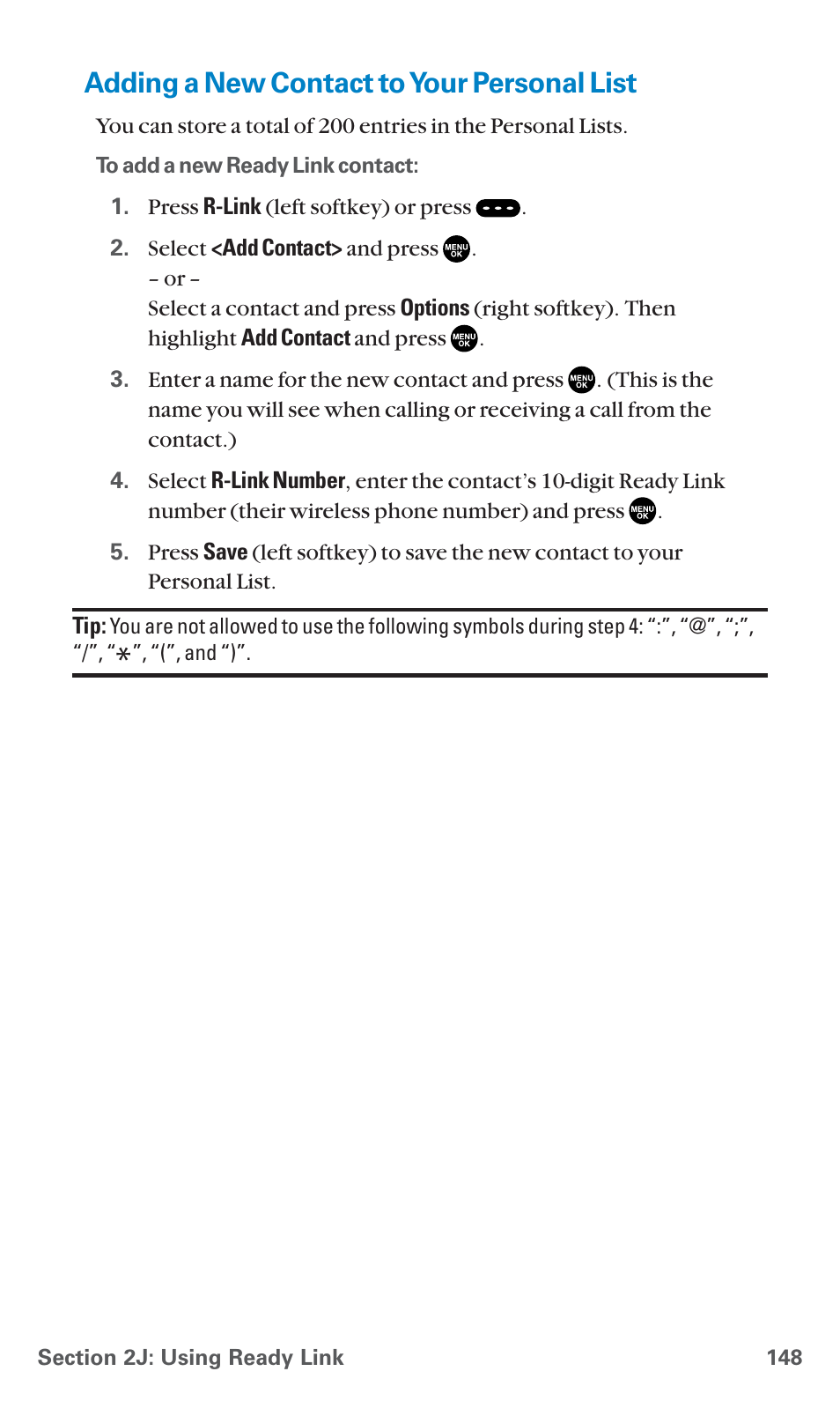 Adding a new contact to your personal list | Sanyo SCP-7400 User Manual | Page 161 / 293