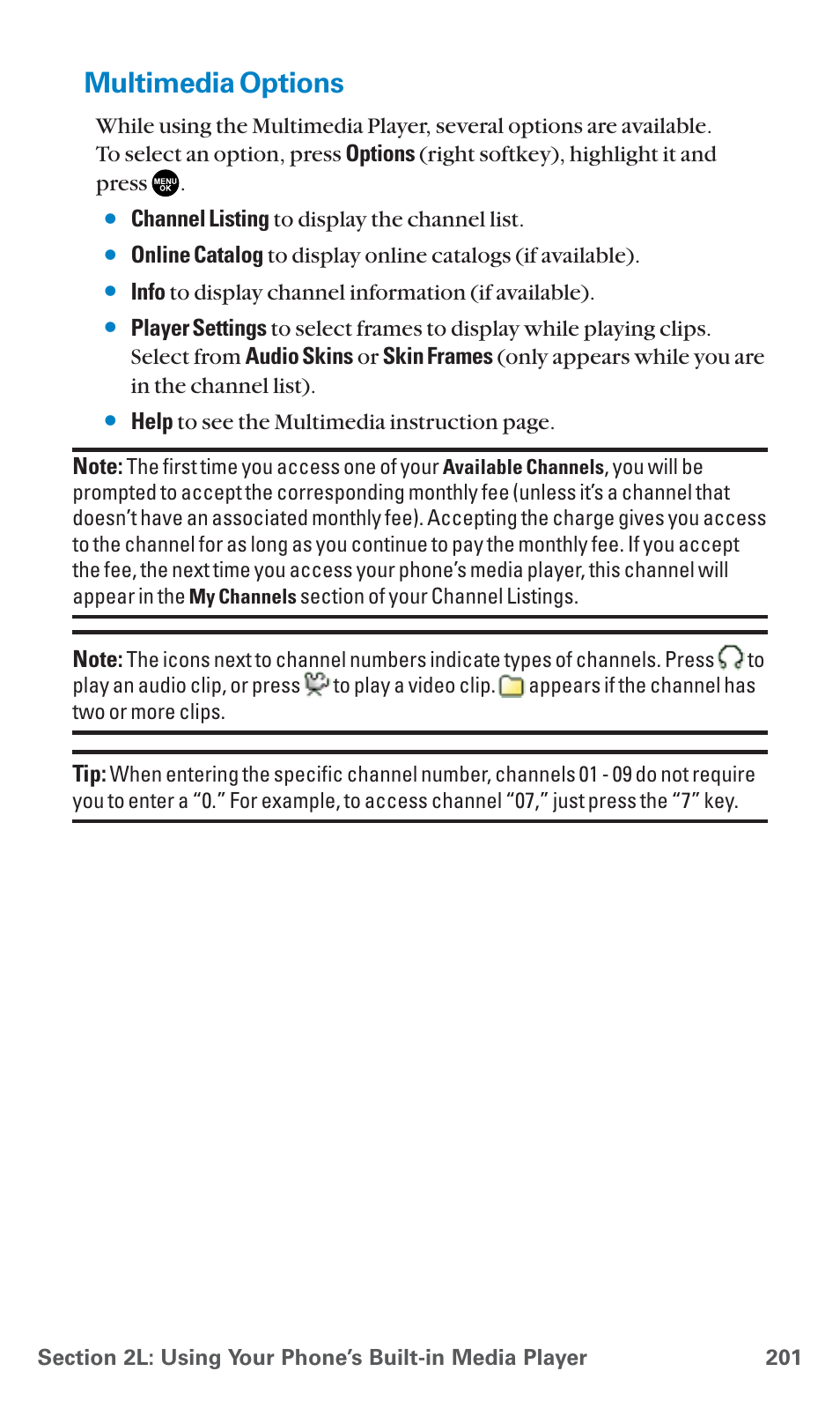 Multimedia options | Sanyo SCP-7400 User Manual | Page 214 / 293