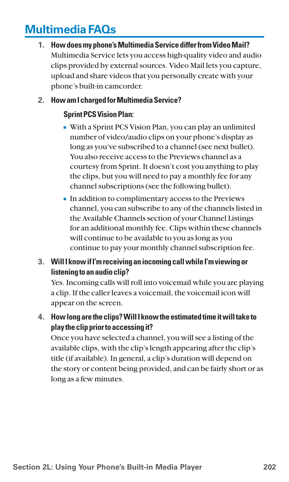 Multimedia faqs | Sanyo SCP-7400 User Manual | Page 215 / 293