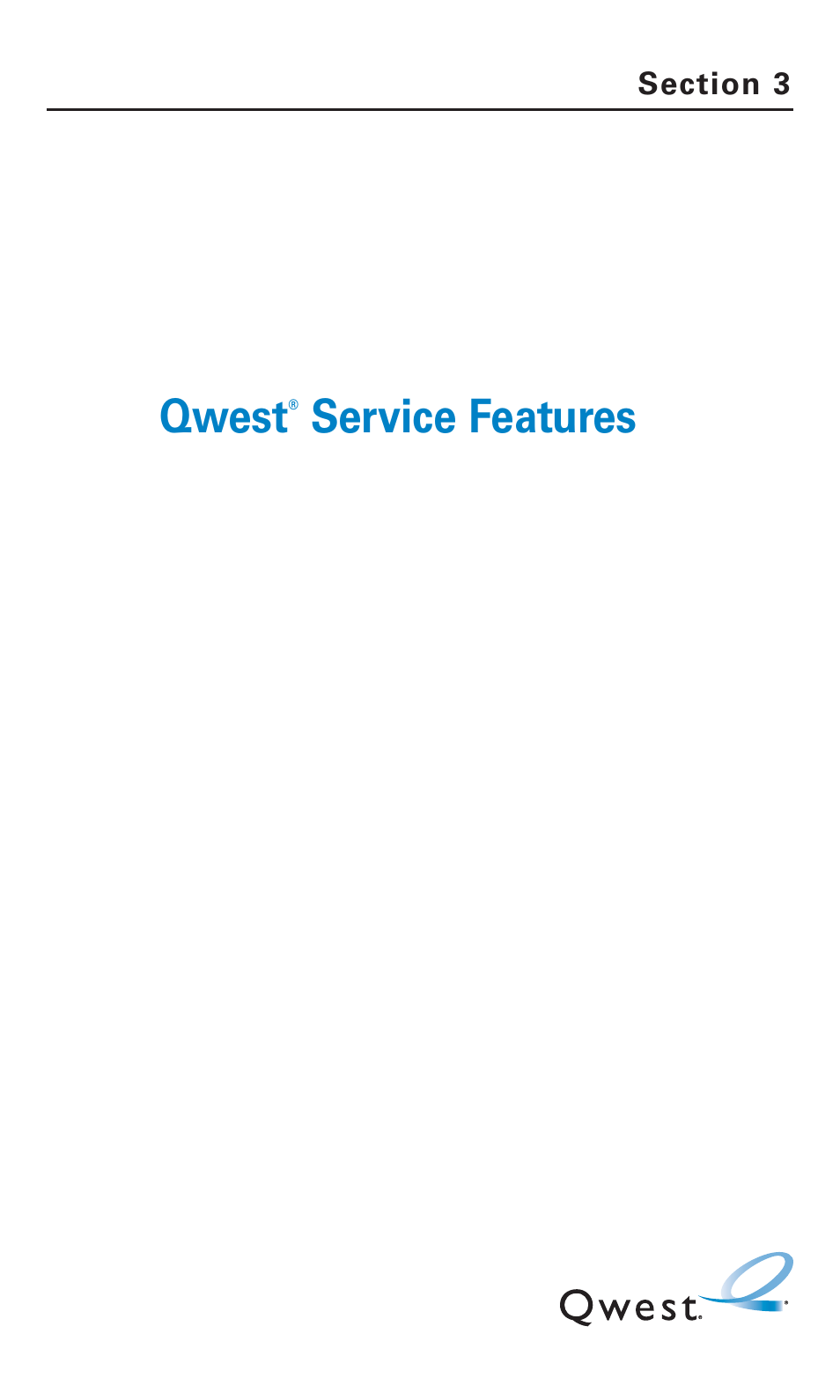 Section 3: qwest, Service features, Qwest | Sanyo SCP-7400 User Manual | Page 218 / 293