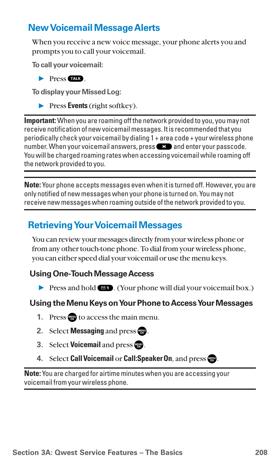 New voicemail message alerts, Retrieving your voicemail messages | Sanyo SCP-7400 User Manual | Page 221 / 293