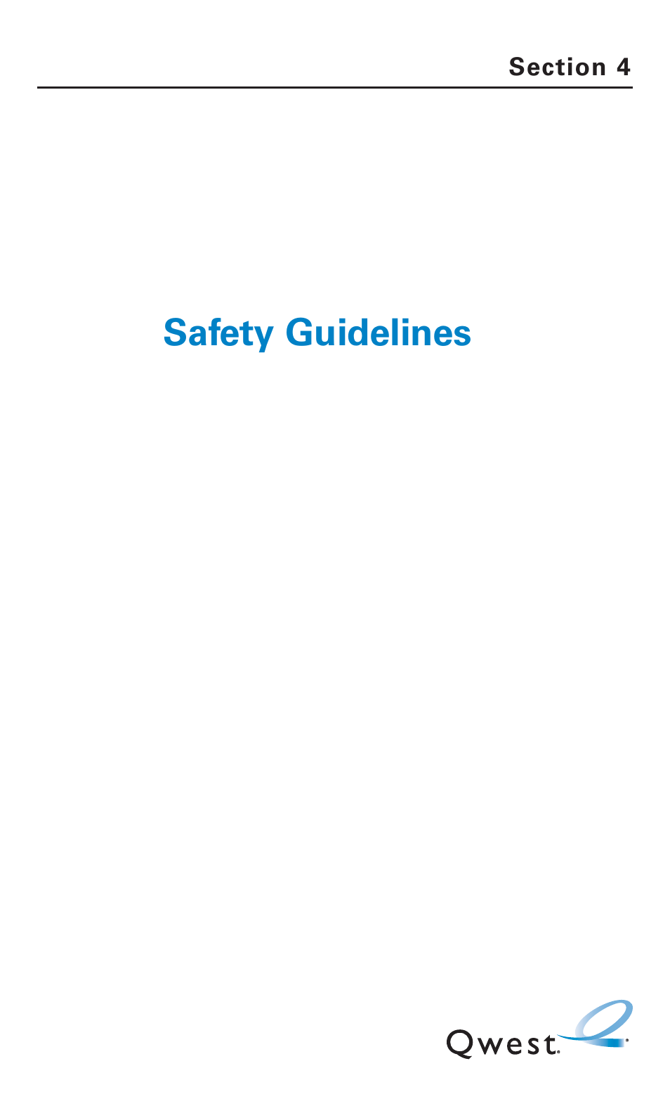 Section 4: safety guidelines, Safety guidelines | Sanyo SCP-7400 User Manual | Page 265 / 293