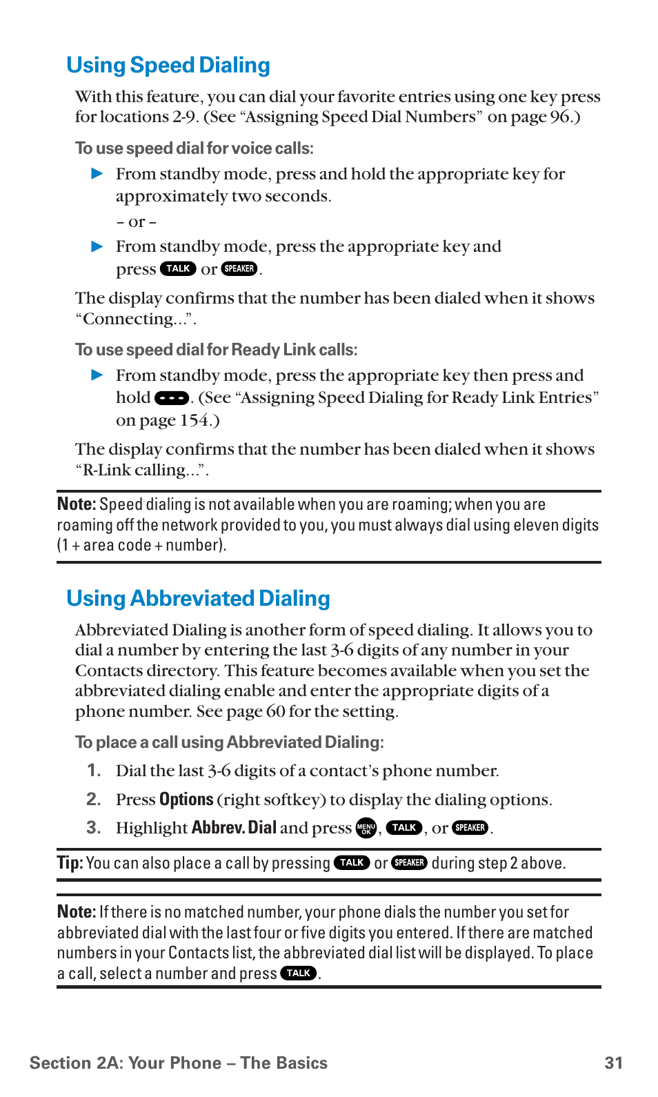 Using speed dialing, Using abbreviated dialing | Sanyo SCP-7400 User Manual | Page 44 / 293