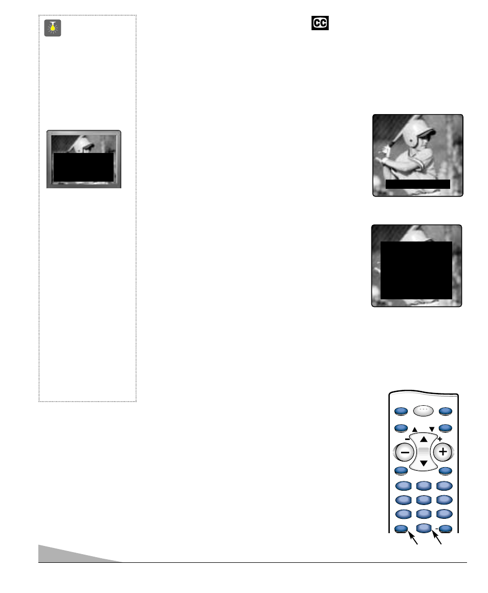 Closed-captioning, Quicktips | Sanyo DS25320 User Manual | Page 10 / 52