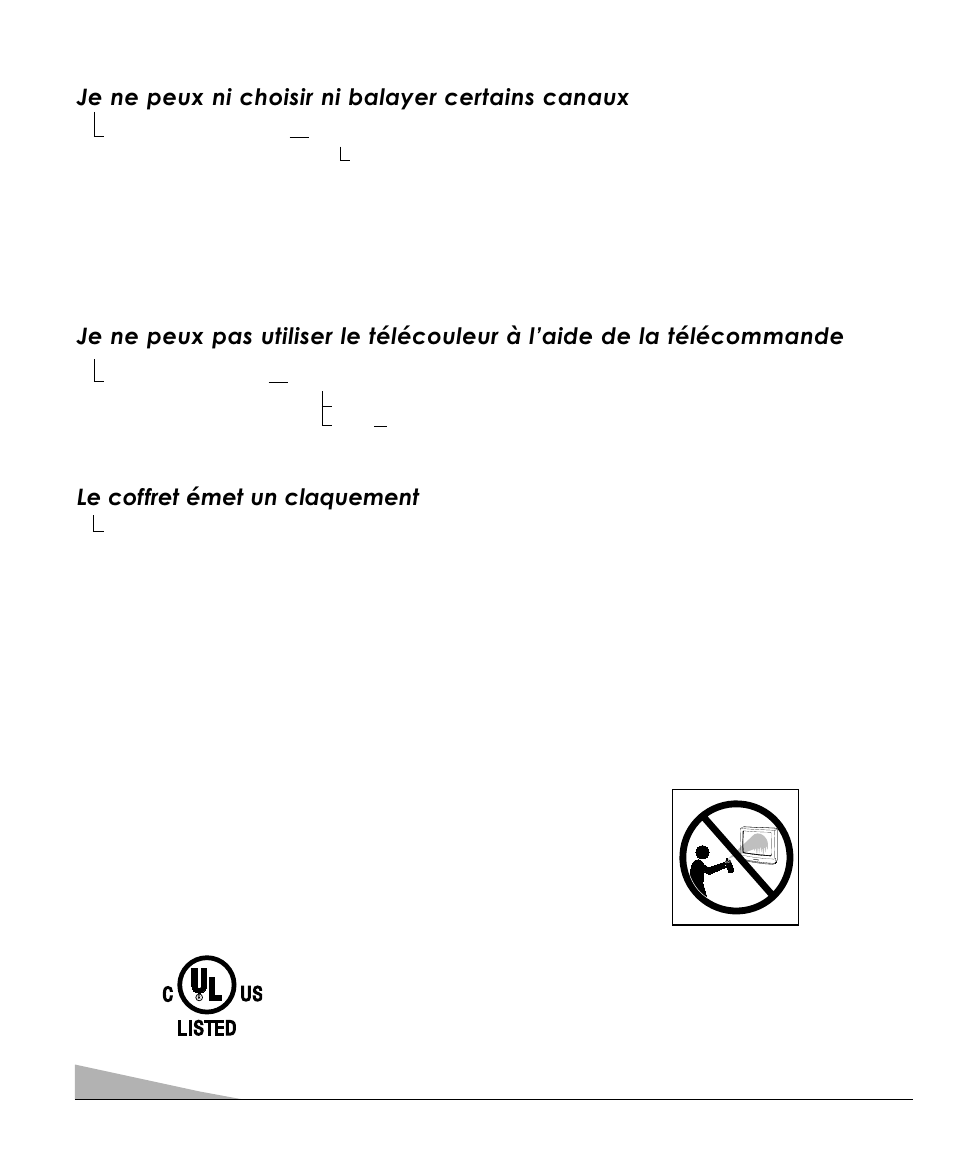 Entretien et nettoyage, Dépannage (suite) | Sanyo DS25320 User Manual | Page 32 / 52