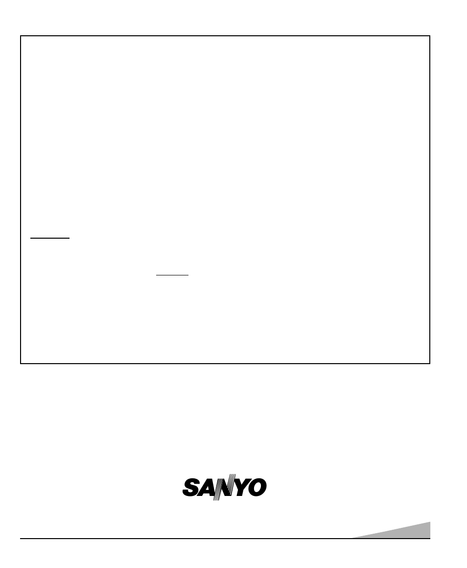 Garantía, estados unidos y canadá | Sanyo DS25320 User Manual | Page 51 / 52