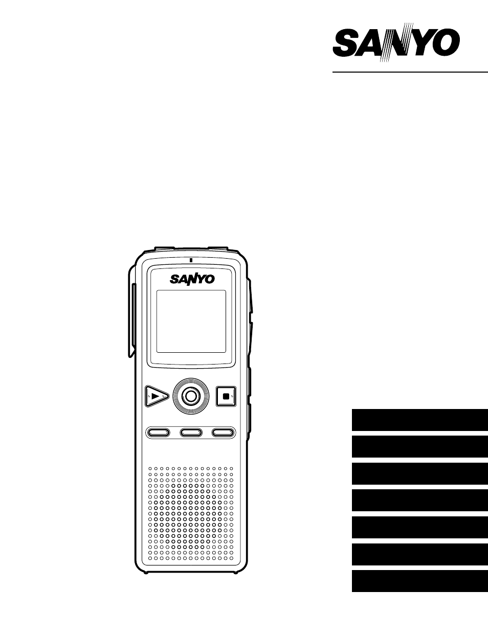 Sanyo ICR-B34 User Manual | 96 pages