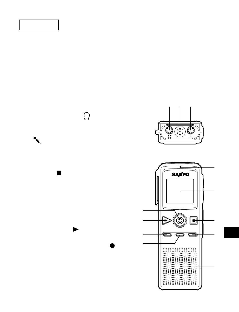 Précautions, Commandes | Sanyo ICR-B34 User Manual | Page 29 / 96