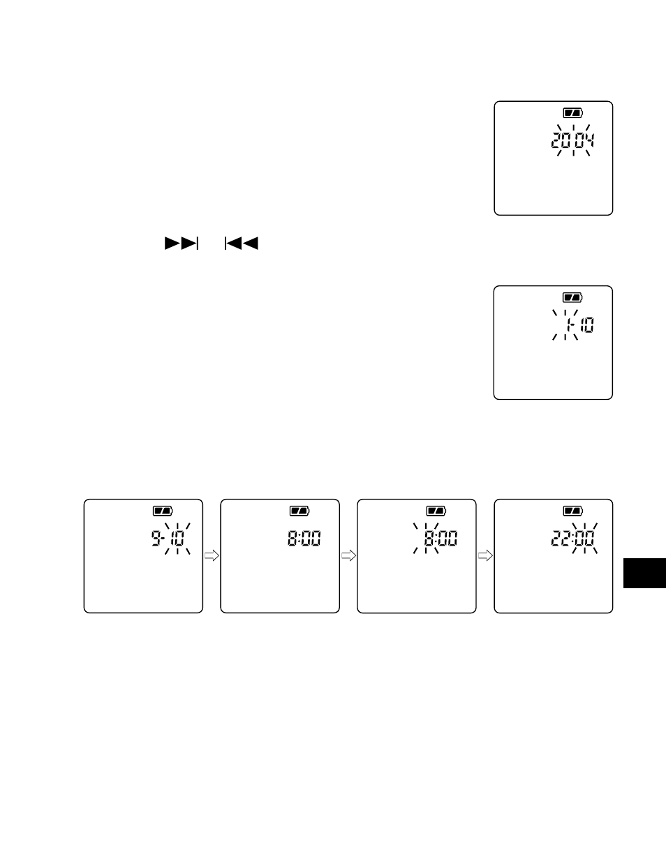 Year, Mm/dd, 12 hour time time | Sanyo ICR-B34 User Manual | Page 9 / 96