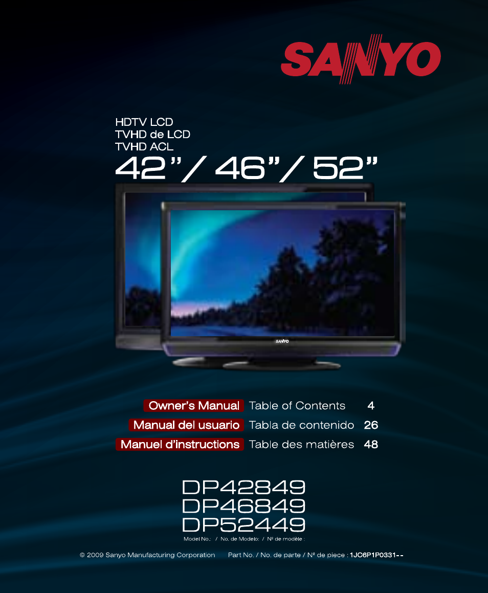 Sanyo DP46849 User Manual | 67 pages