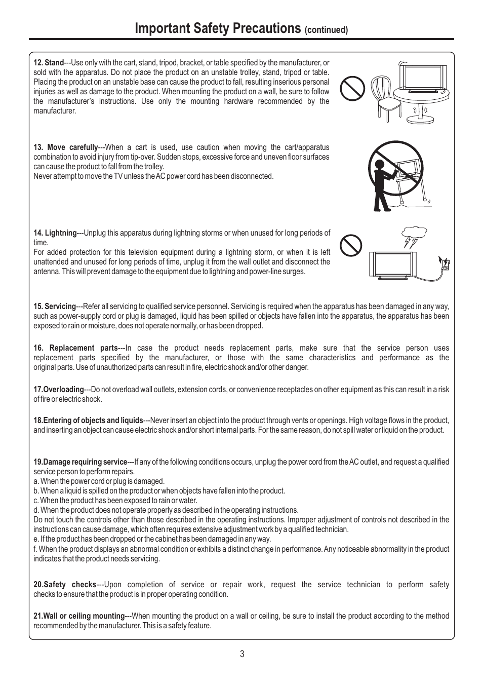 Important safety precautions | Sanyo AVP-4231 User Manual | Page 5 / 44