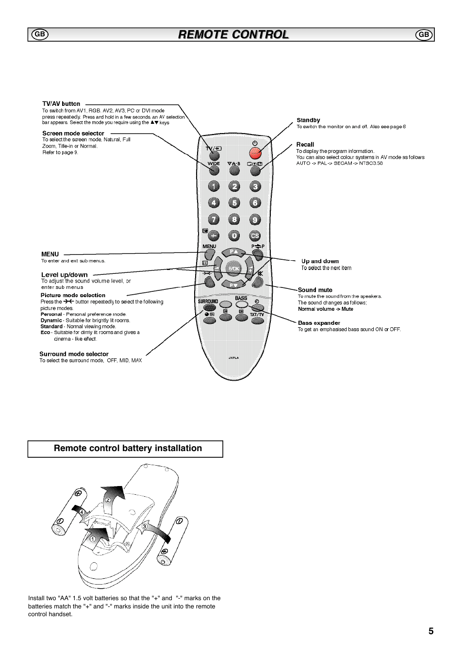 Sanyo CE42SRE1 User Manual | Page 5 / 64
