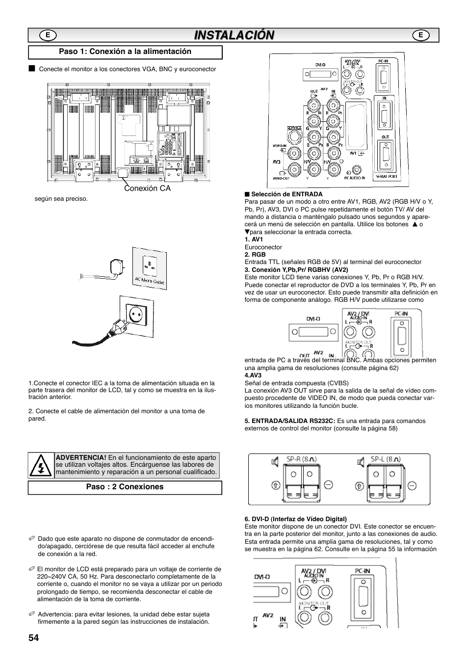 Sanyo CE42SRE1 User Manual | Page 54 / 64