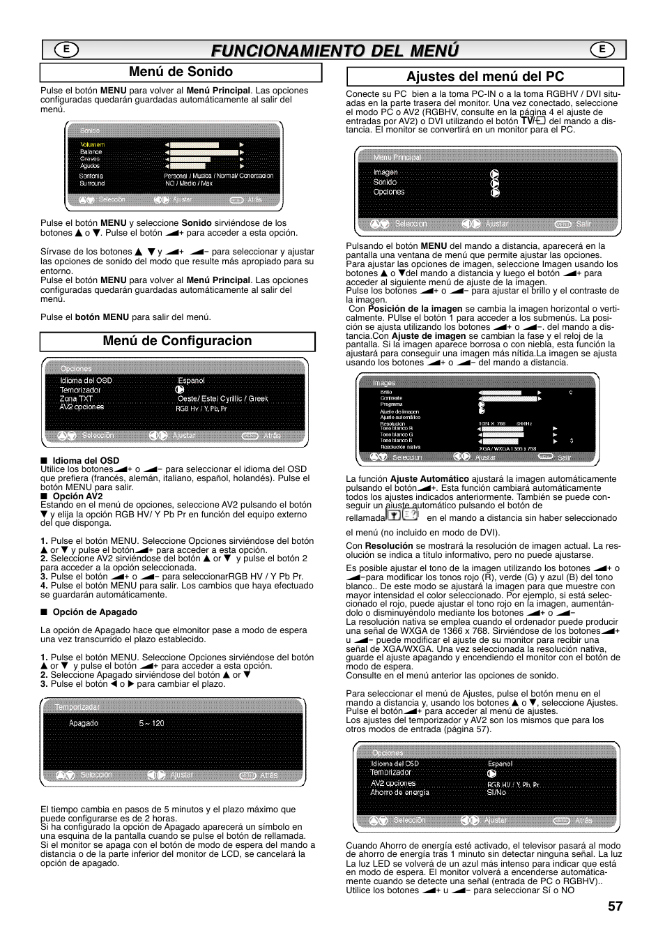 Sanyo CE42SRE1 User Manual | Page 57 / 64