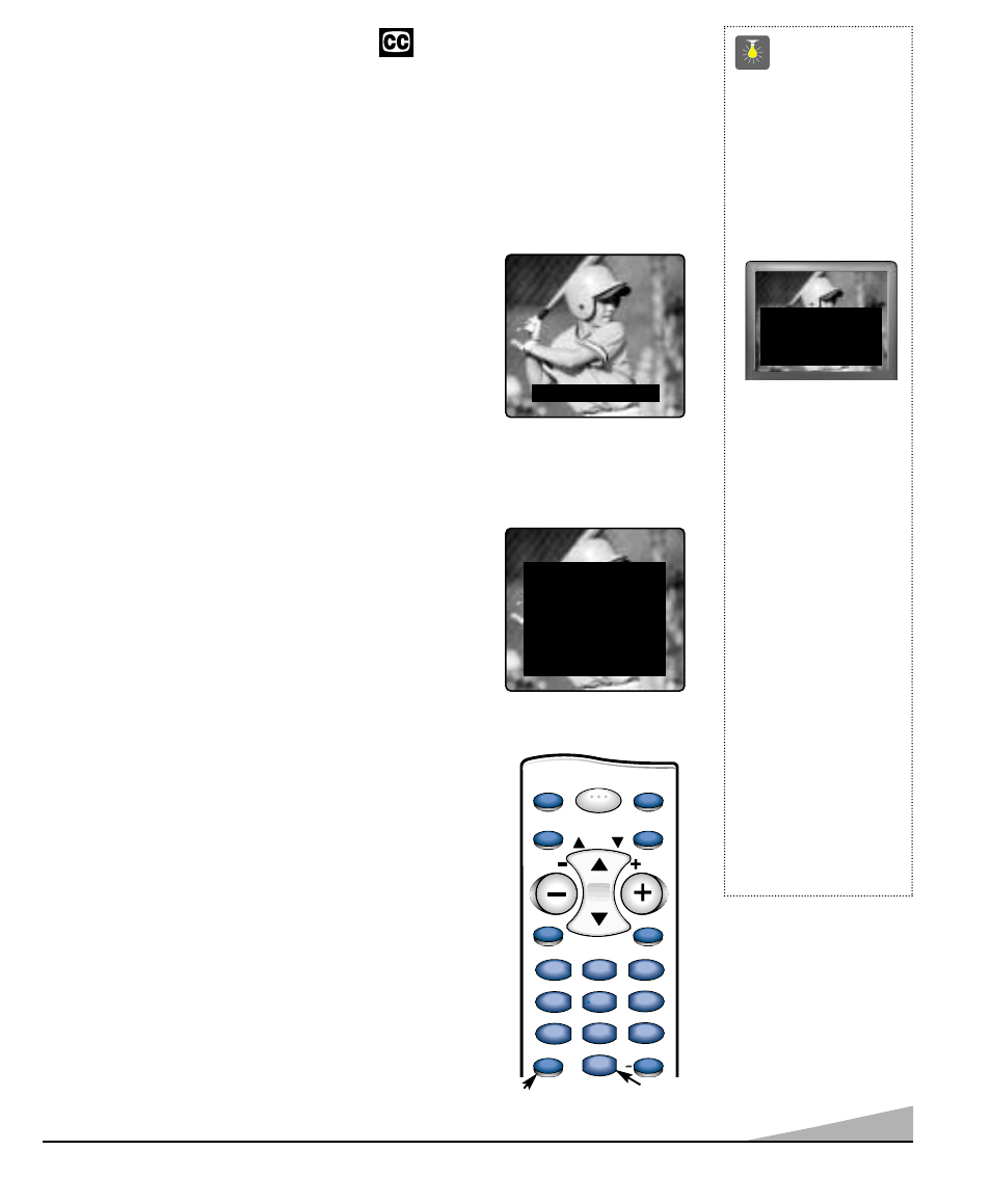 Closed-captioning, Quicktips | Sanyo DS19500 User Manual | Page 11 / 56