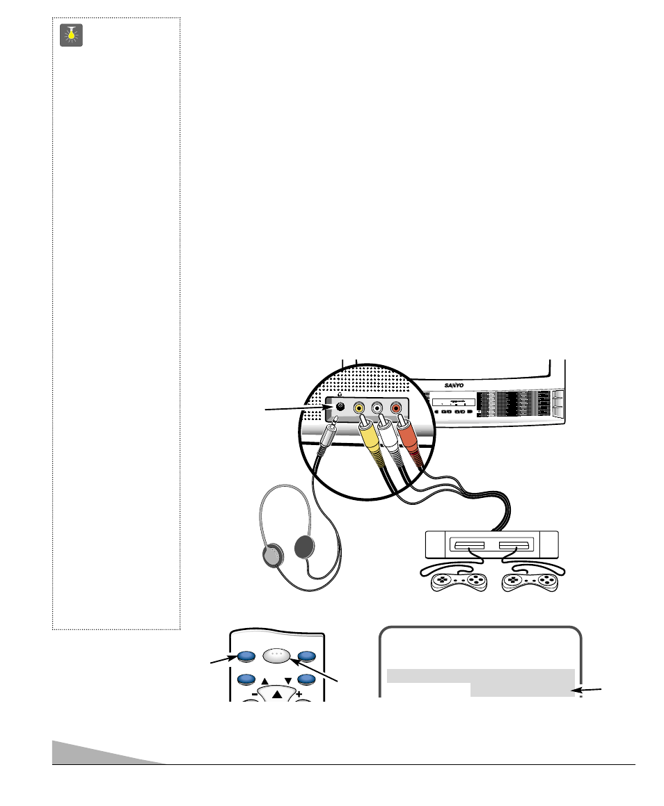 Utilisation des prises d’entrée audio/ vidéo avant, Conseils | Sanyo DS19500 User Manual | Page 26 / 56