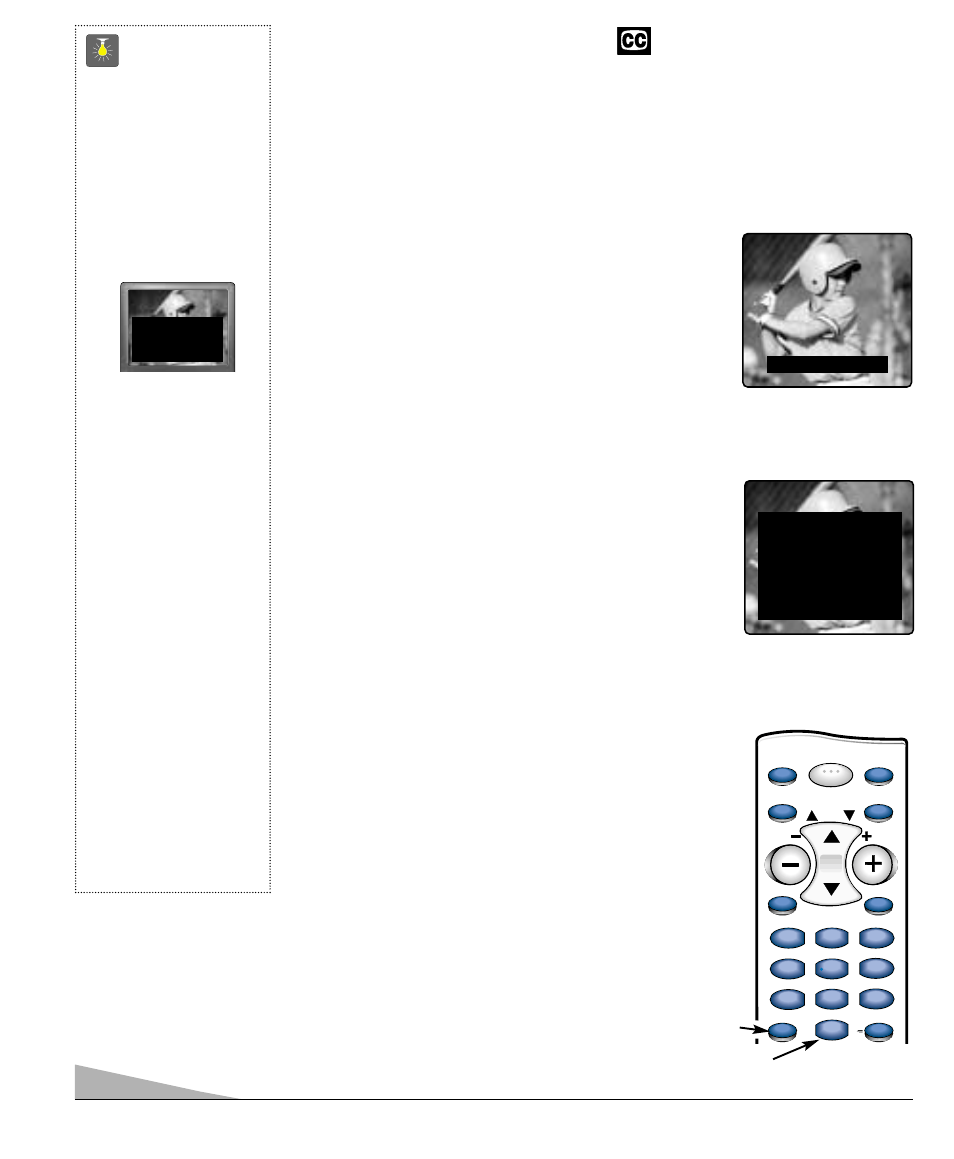 Transmisión captada, Closed-caption) | Sanyo DS19500 User Manual | Page 50 / 56