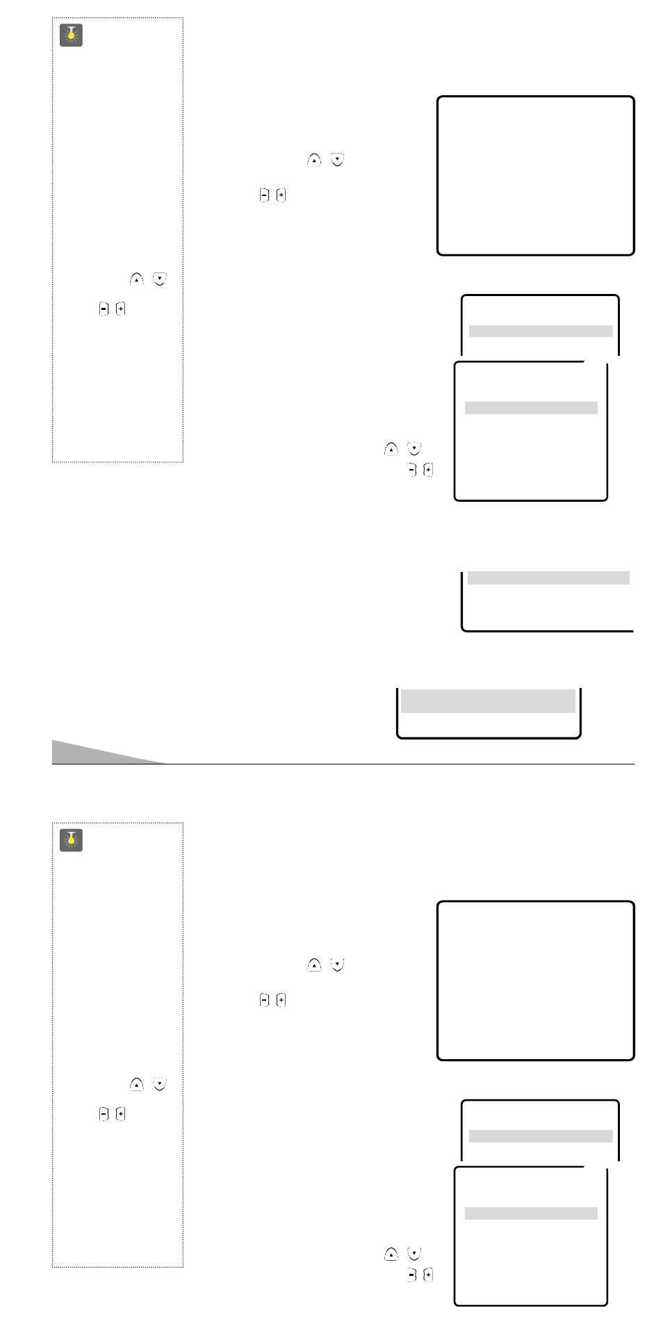 Réglage et mise en place du télécouleur, Conseils, Réglages | Réglage de l'image, Choix de la langue d'affichage | Sanyo AVM-1341S User Manual | Page 22 / 48