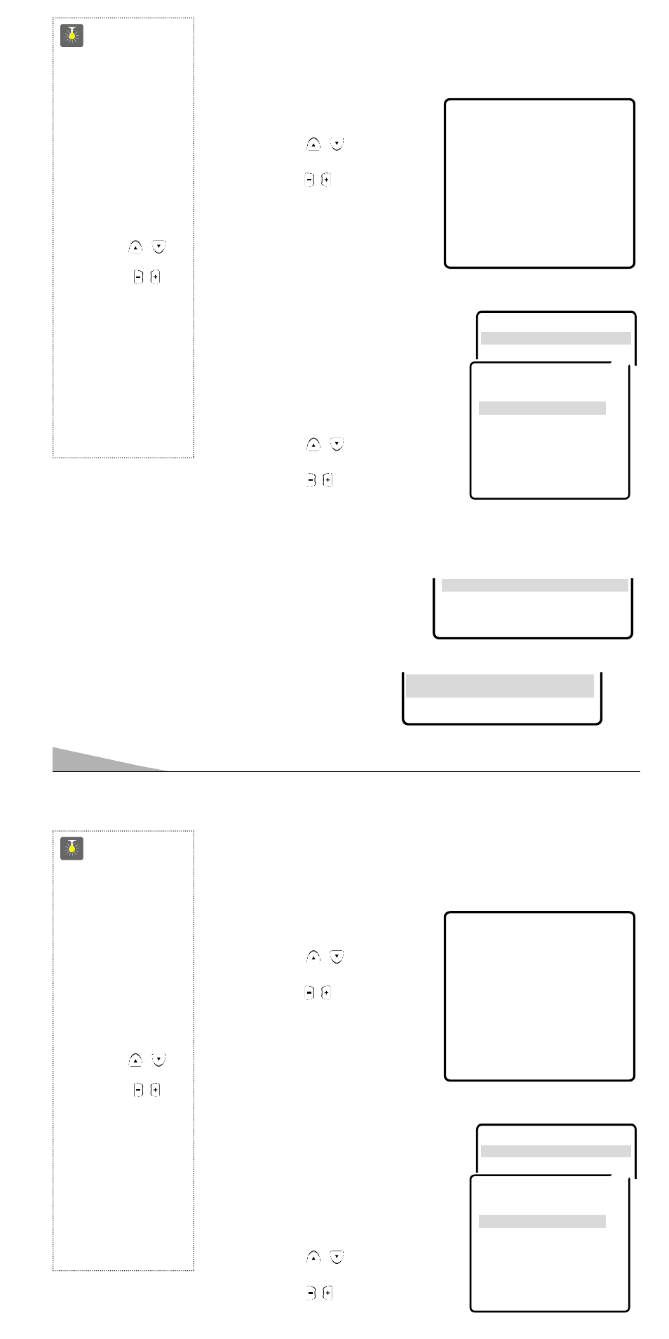 Ajustes del tv, Consejos rápidos, Como hacer los ajustes | Ajuste de imagen, Seleccionando el desplegado de lenguaje | Sanyo AVM-1341S User Manual | Page 38 / 48