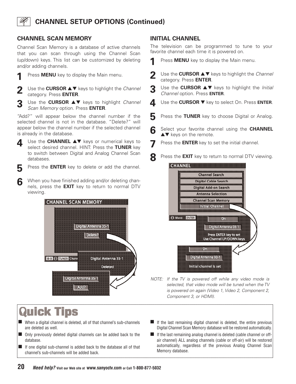 Sanyo HT32744 User Manual | Page 20 / 62