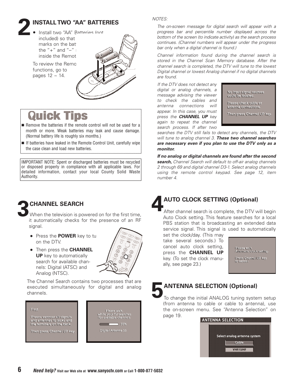 Sanyo HT32744 User Manual | Page 6 / 62