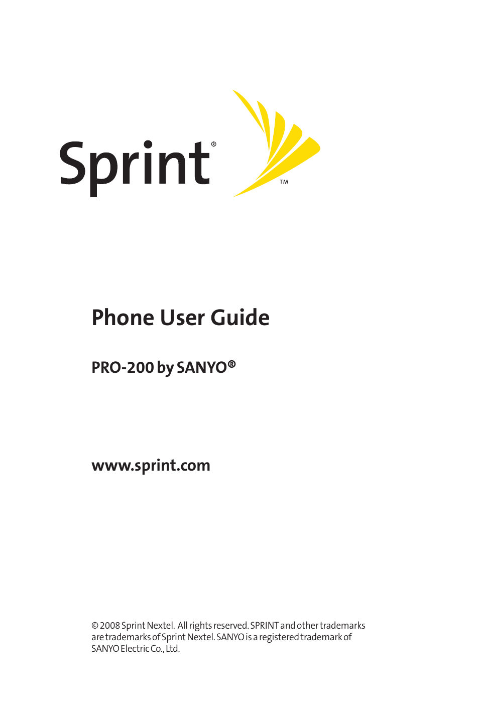 Sanyo PRO-200 User Manual | 236 pages