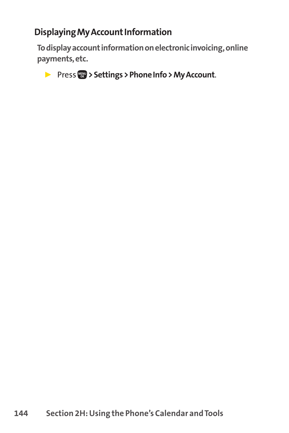 Displaying my account information | Sanyo PRO-200 User Manual | Page 158 / 236
