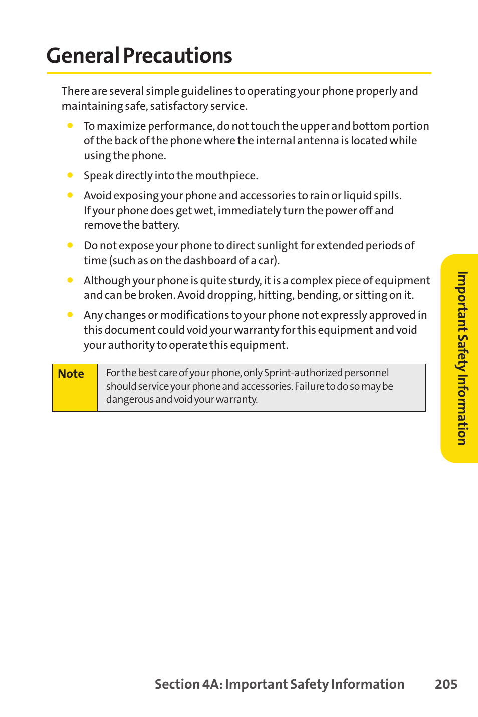 General precautions, E 205) | Sanyo PRO-200 User Manual | Page 219 / 236