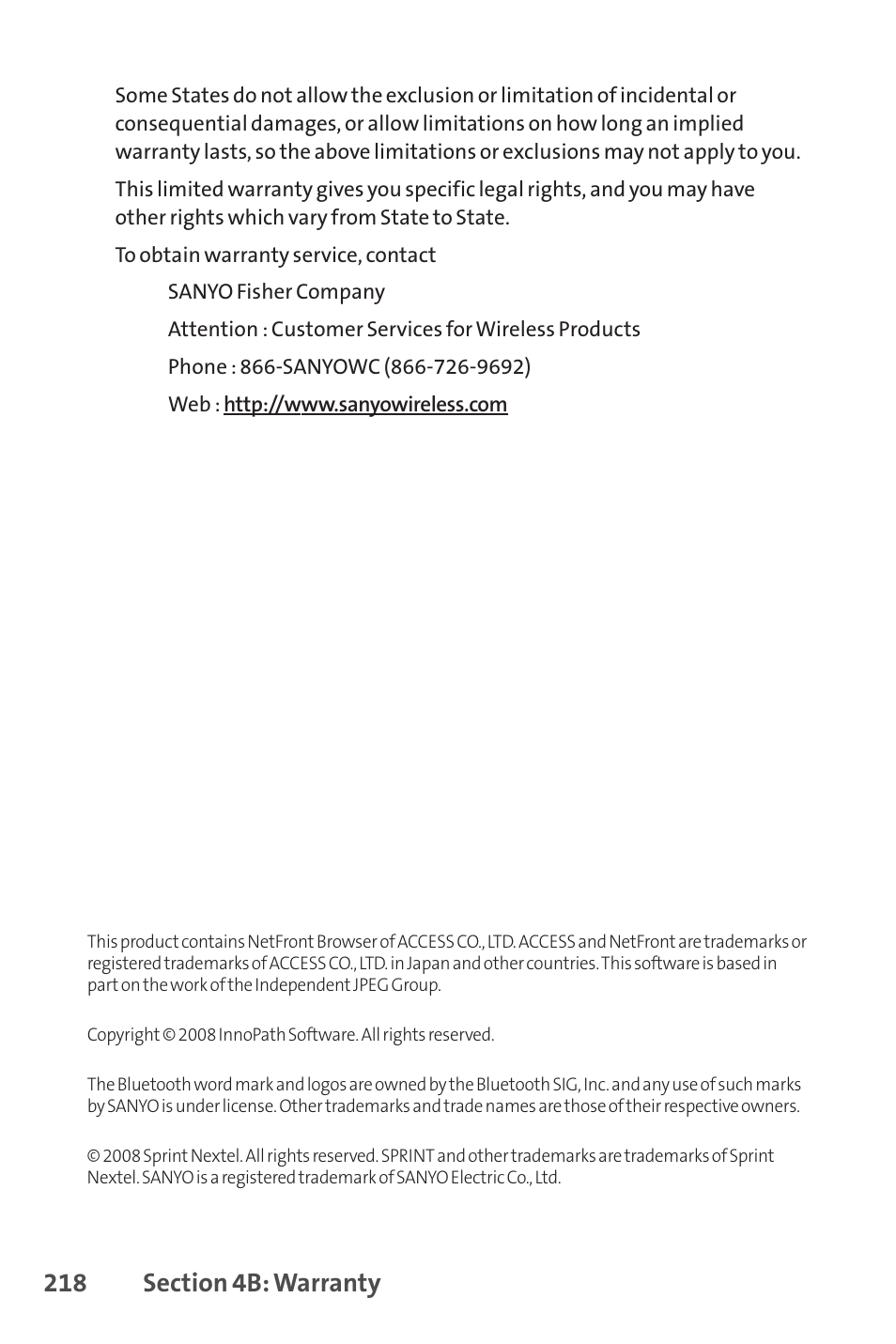 Sanyo PRO-200 User Manual | Page 232 / 236